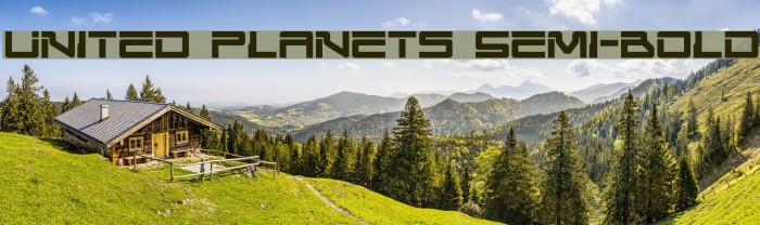 United Planets Semi-Bold Font examples