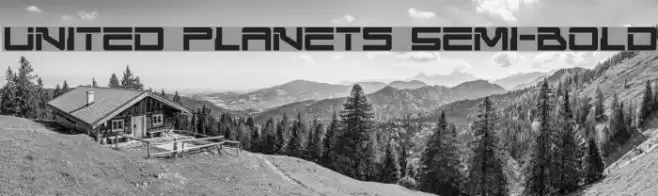United Planets Semi-Bold Font examples