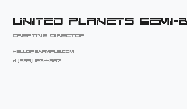 United Planets Semi-Bold Business Card