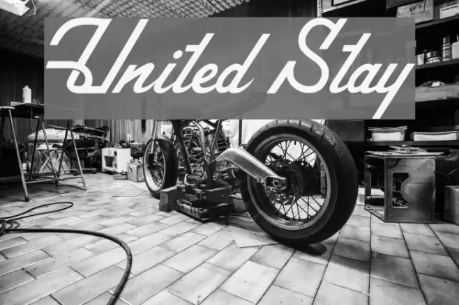 United Stay Font examples