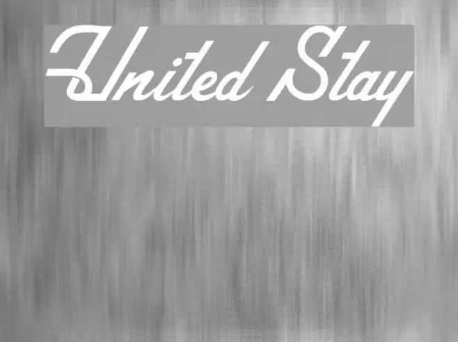 United Stay Font examples