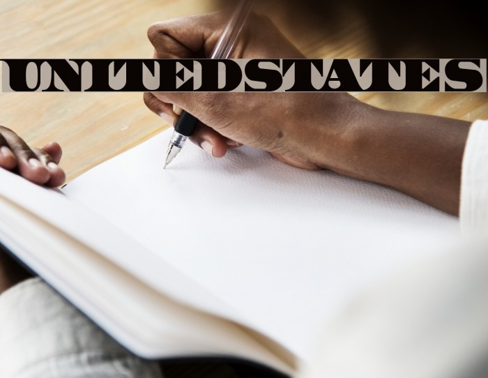 UnitedStates Font examples