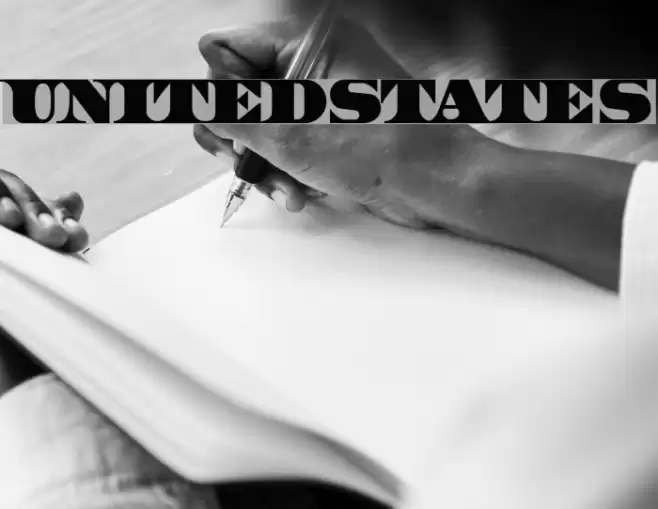 UnitedStates Font examples