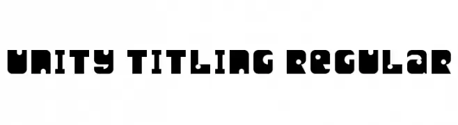 Unity Titling Regular  تنزيل الخطوط