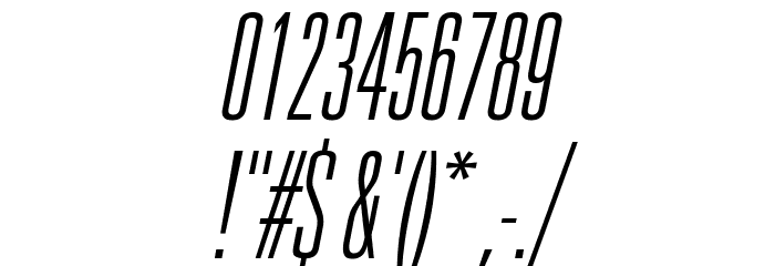 Universal Accreditation Italic Font OTHER CHARS