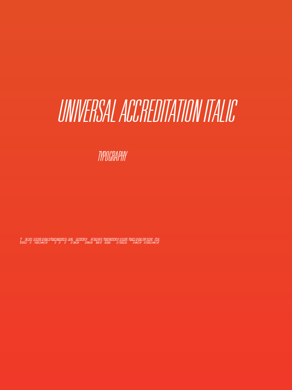 Universal Accreditation Italic Poster