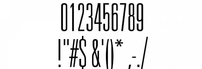 Universal Accreditation Font OTHER CHARS