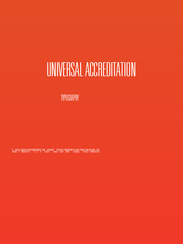 Universal Accreditation Poster