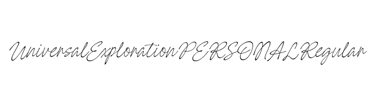 Universal Exploration PERSONAL Regular  Free Fonts Download