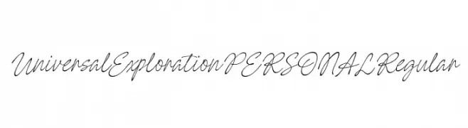 Universal Exploration PERSONAL Regular  Frei Schriftart Herunterladen
