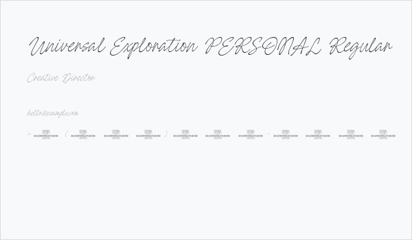 Universal Exploration PERSONAL Regular Business Card