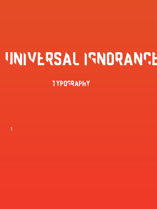Universal Ignorance Poster