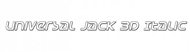 Universal Jack 3D Italic  les polices de caractères gratuit tlcharger
