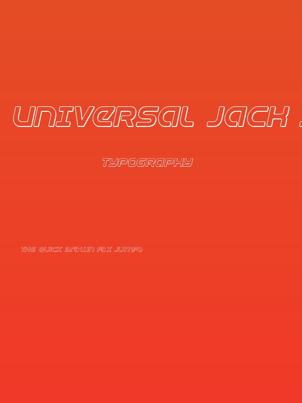 Universal Jack 3D Italic Poster