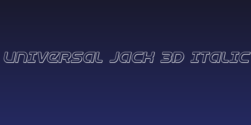 Universal Jack 3D Italic Social Header