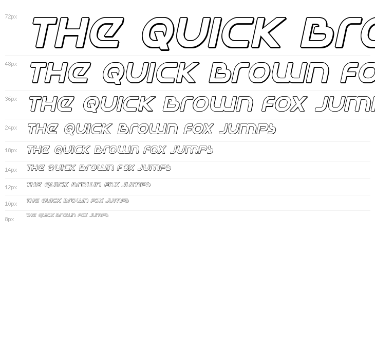 Universal Jack 3D Italic Waterfall