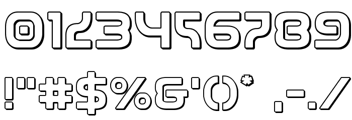 Universal Jack 3D Font OTHER CHARS