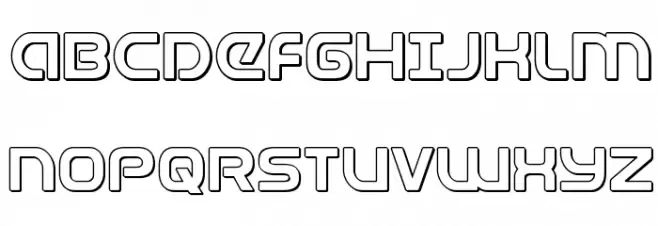 Universal Jack 3D フォント 大文字