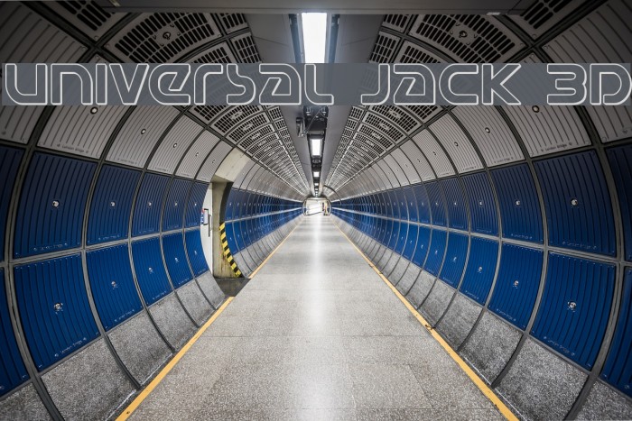Universal Jack 3D Font examples