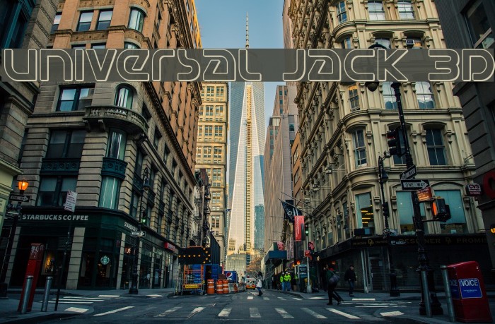 Universal Jack 3D Font examples
