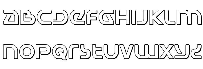 Universal Jack 3D Font LOWERCASE