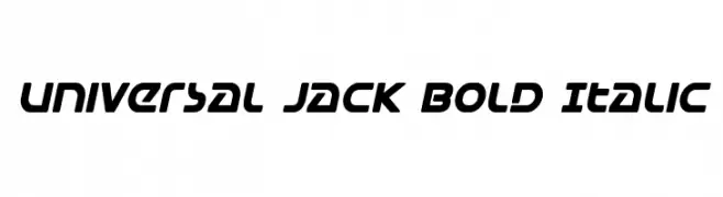 Universal Jack Bold Italic  les polices de caractères gratuit tlcharger