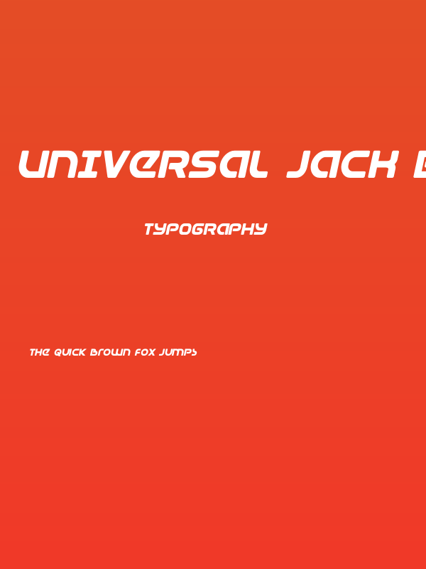 Universal Jack Bold Italic Poster