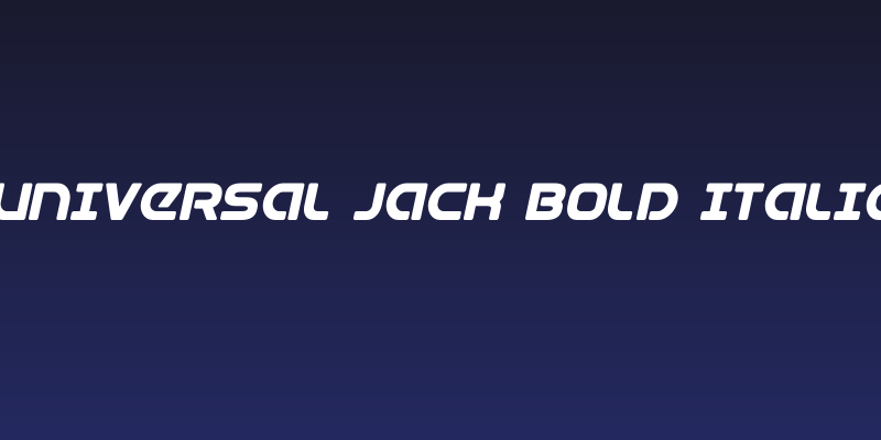 Universal Jack Bold Italic Social Header