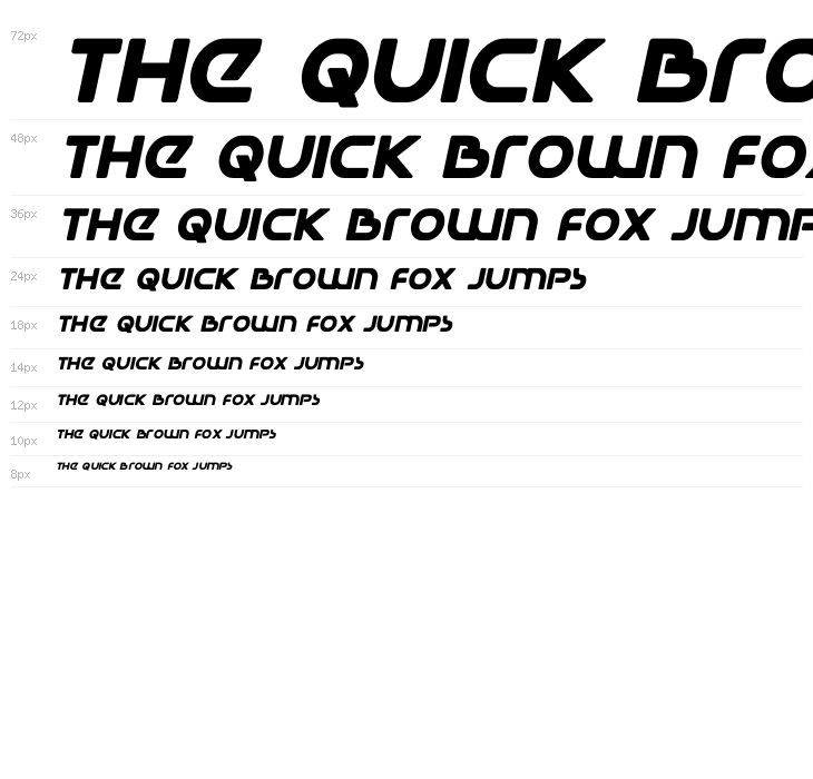 Universal Jack Bold Italic Waterfall