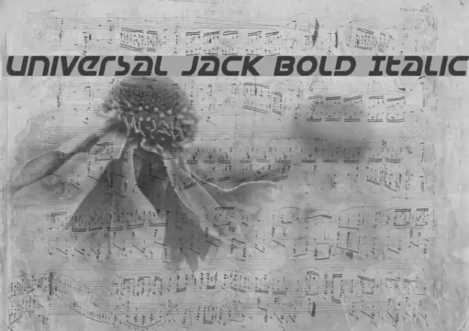 Universal Jack Bold Italic Font examples
