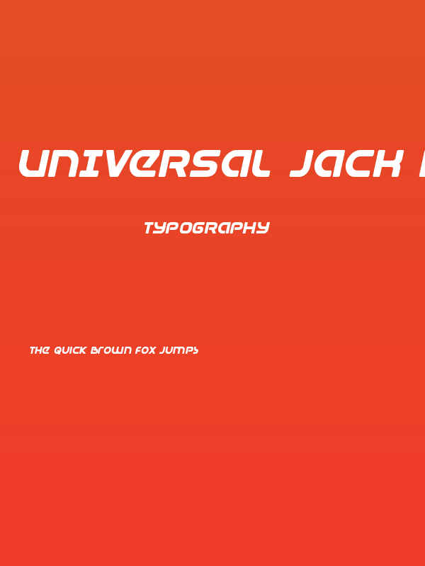 Universal Jack Bold Italic Poster