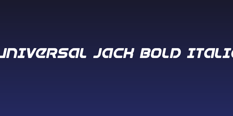 Universal Jack Bold Italic Social Header