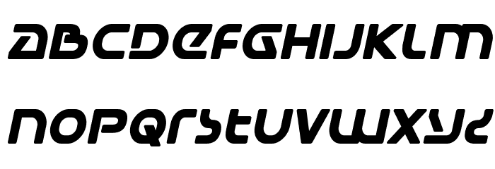Universal Jack Bold Italic Font LOWERCASE