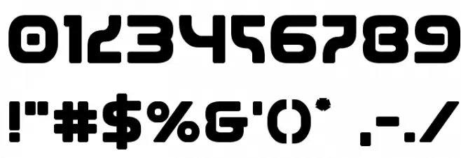 Universal Jack Bold Font OTHER CHARS