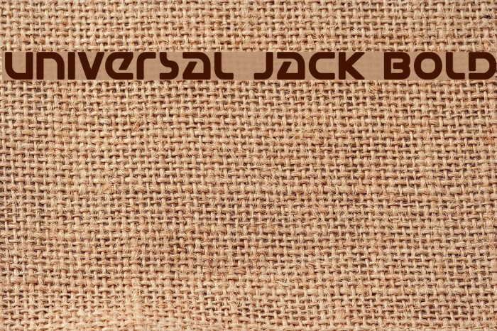 Universal Jack Bold Font examples