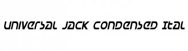 Universal Jack Condensed Ital  免费字体下载