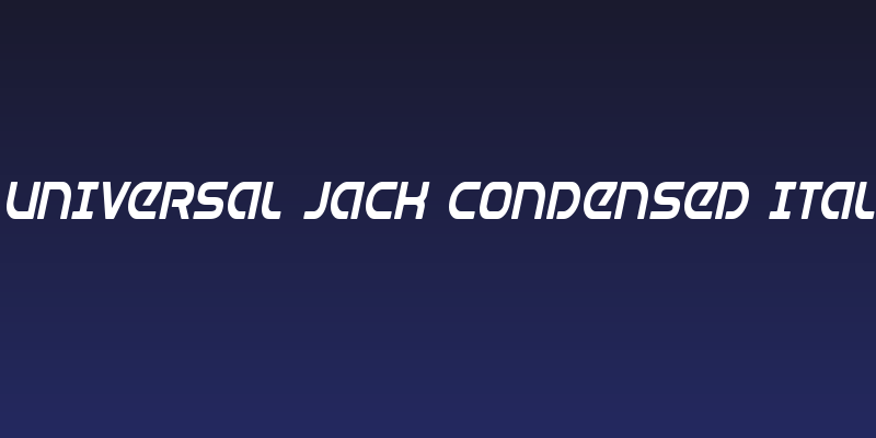 Universal Jack Condensed Ital Social Header
