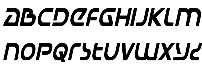 Universal Jack Condensed Ital Font LOWERCASE