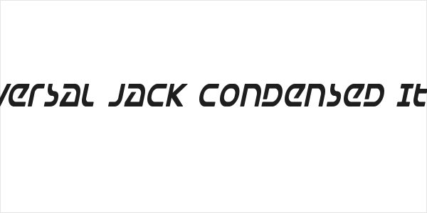 Universal Jack Condensed Italic Logo