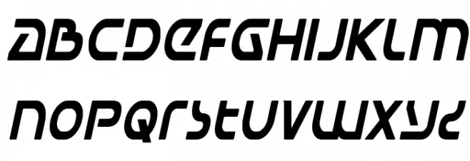 Universal Jack Condensed Italic フォント 小文字