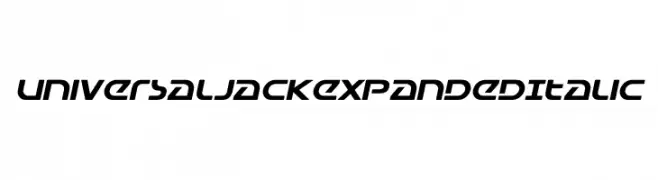 Universal Jack Expanded Italic  Скачать бесплатные шрифты