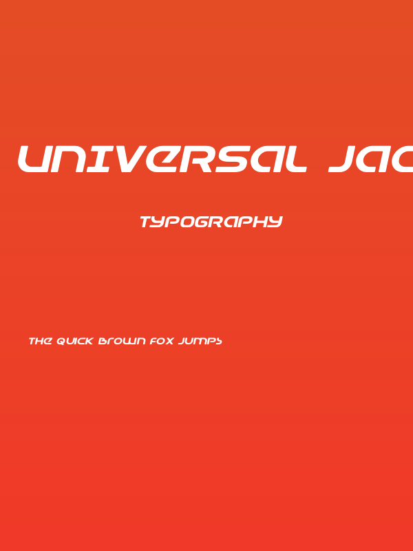 Universal Jack Expanded Italic Poster