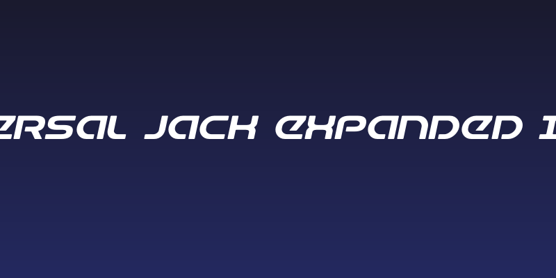 Universal Jack Expanded Italic Social Header