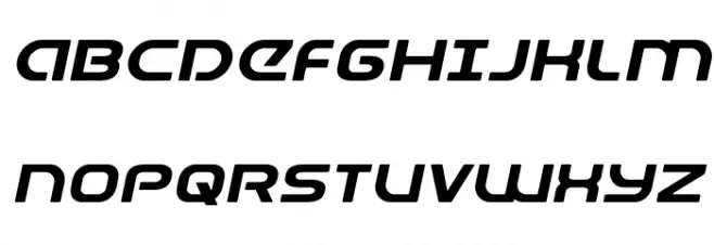 Universal Jack Expanded Italic Schriftart Groß