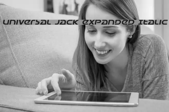 Universal Jack Expanded Italic फ़ॉन्ट examples