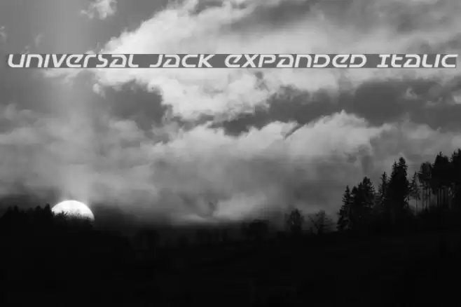 Universal Jack Expanded Italic फ़ॉन्ट examples