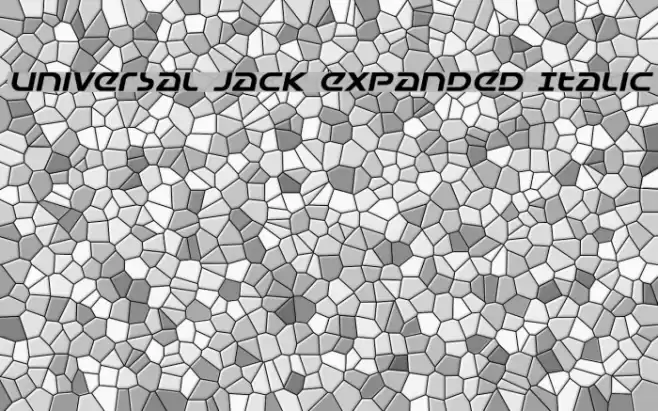 Universal Jack Expanded Italic फ़ॉन्ट examples