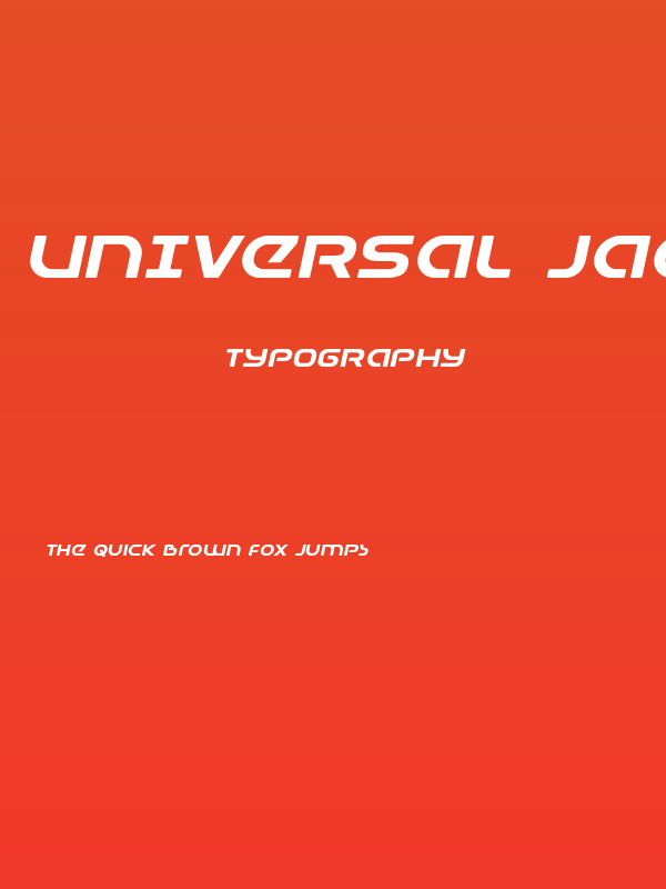 Universal Jack Expanded Italic Poster