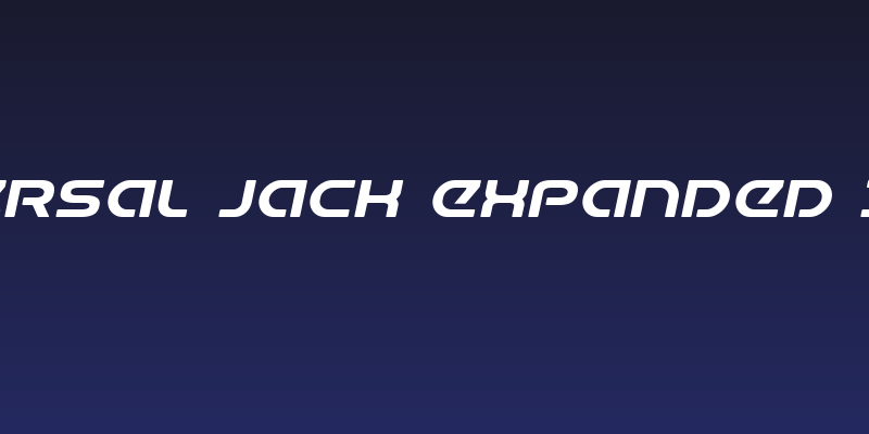 Universal Jack Expanded Italic Social Header