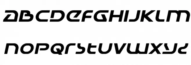 Universal Jack Expanded Italic फ़ॉन्ट लोअरकेस